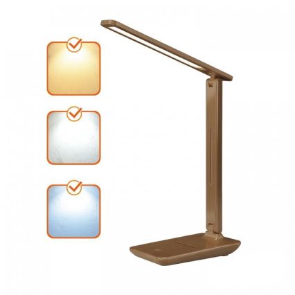 LED dæmpbar bordlampe NOBLITE N LED/7W/230V 3000/4000/6500K brun
