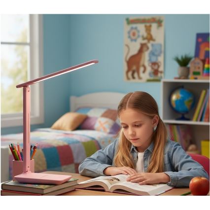 LED-dæmpbar bordlampe NOBLITE N LED/7W/230V 3000/4000/6500K lyserød