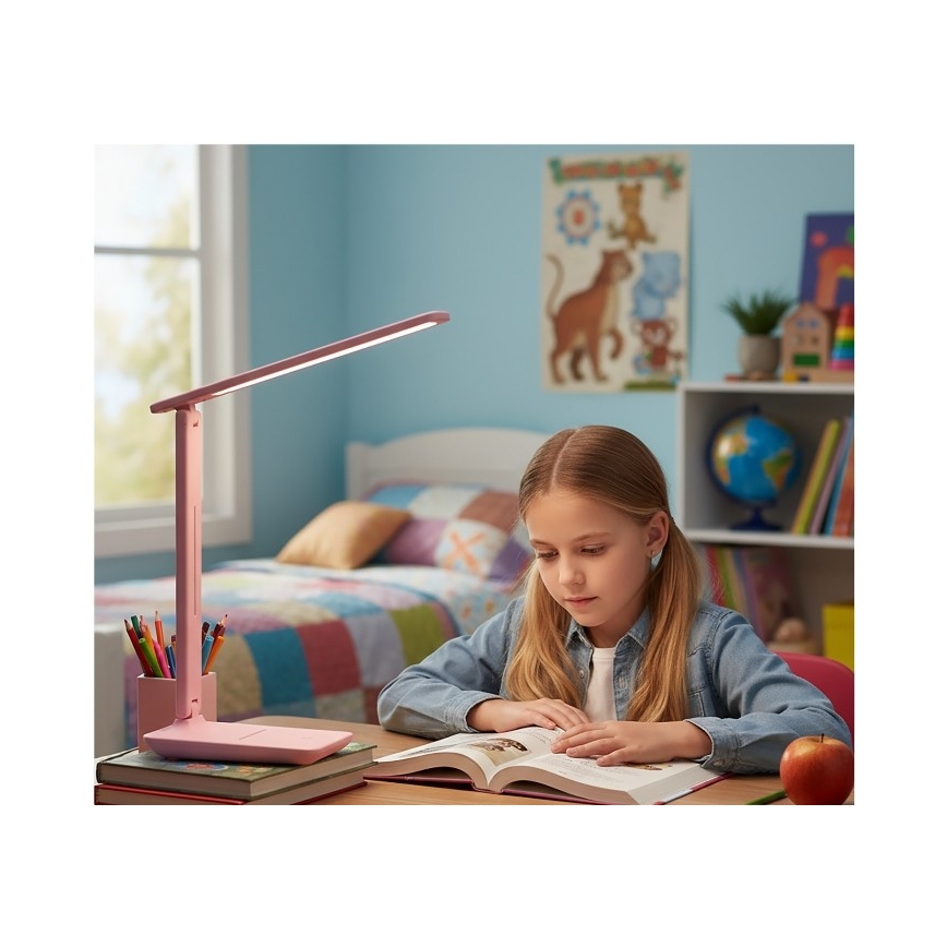 LED-dæmpbar bordlampe NOBLITE N LED/7W/230V 3000/4000/6500K lyserød