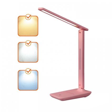 LED-dæmpbar bordlampe NOBLITE N LED/7W/230V 3000/4000/6500K lyserød