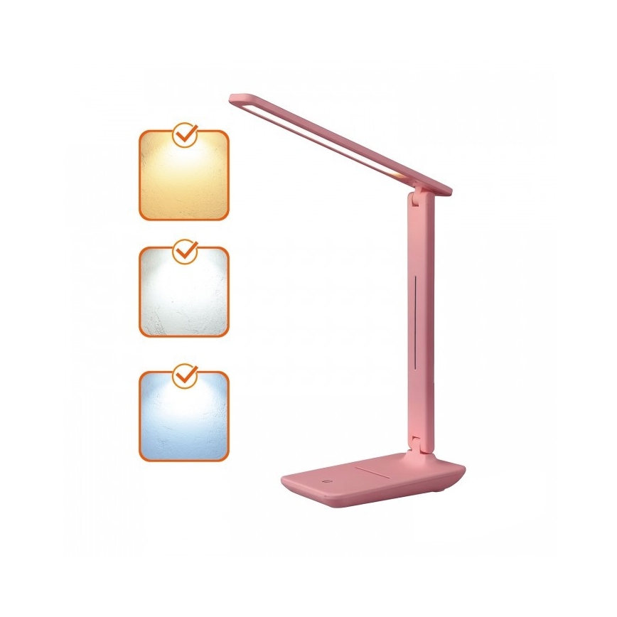 LED-dæmpbar bordlampe NOBLITE N LED/7W/230V 3000/4000/6500K lyserød