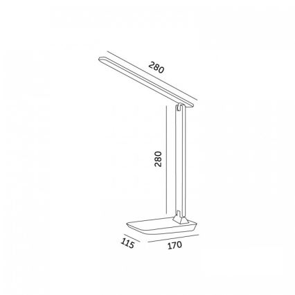LED-dæmpbar bordlampe NOBLITE N LED/7W/230V 3000/4000/6500K lyserød