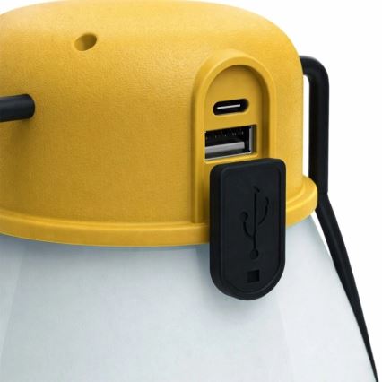 LED dæmpbar bærbar genopladelig lampe med indbygget powerbank LUMINA MINIO LED/5V 1800 mAh IP44 gul