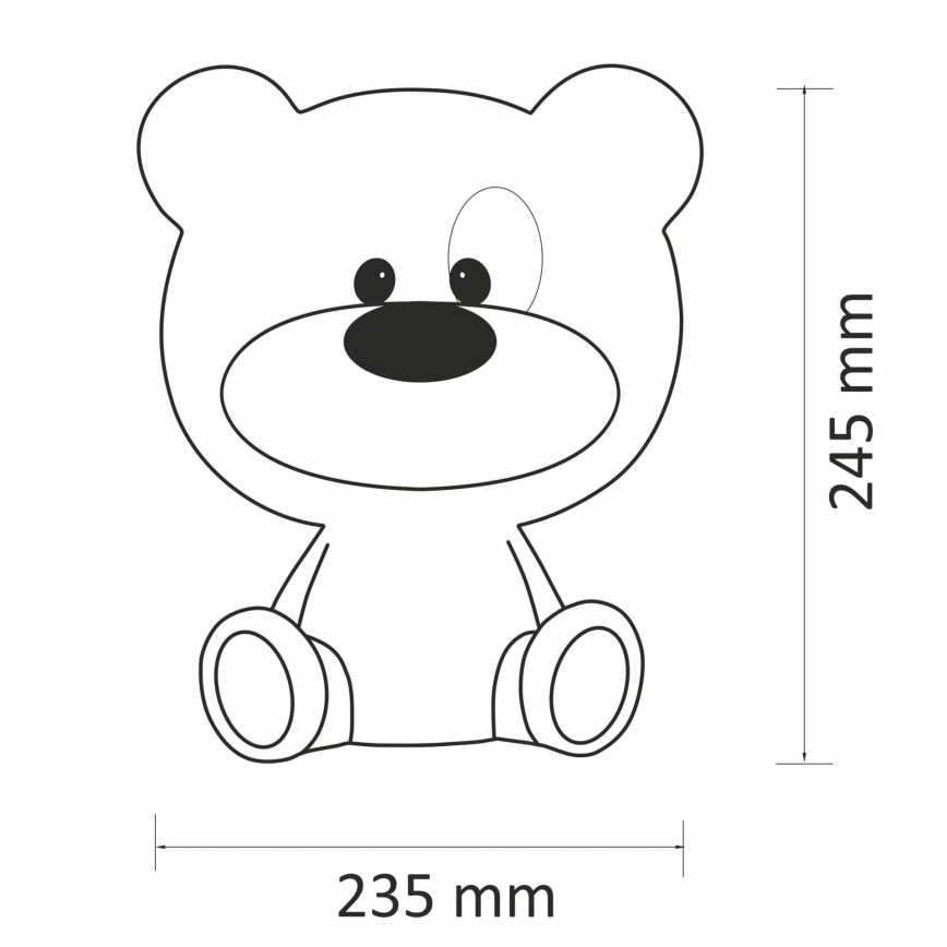 LED Dæmpbar children's touch-funktion lampe BIBI LED/2,5W/3,7V 1200 mAh