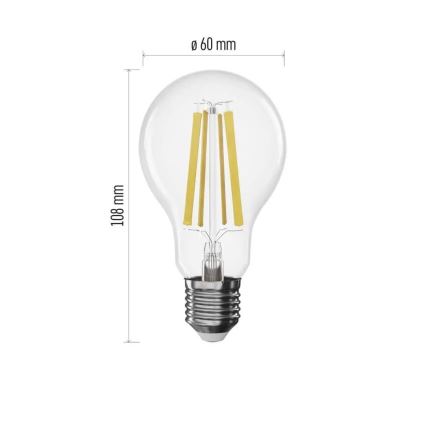 LED-dæmpbar filamentpære A60 E27/11W/230V 4000K