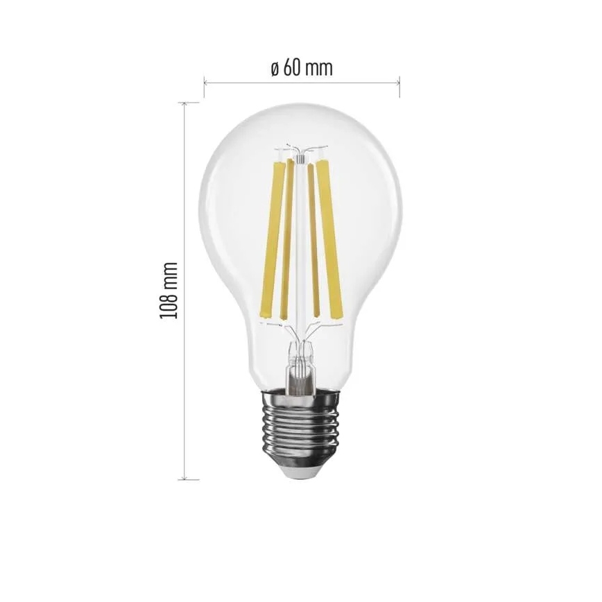 LED-dæmpbar filamentpære A60 E27/11W/230V 4000K