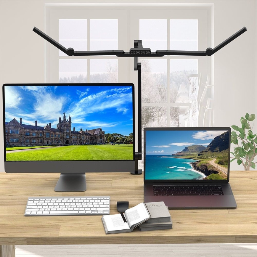 LED Dæmpbar touch-funktion fleksibel bordlampe POINTIQ LED/24W/230V 3000-6500K CRI 92 sort