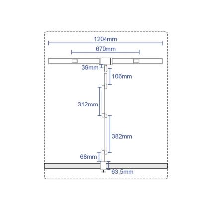LED Dæmpbar touch-funktion fleksibel bordlampe POINTIQ LED/36W/230V 3000-6500K CRI 92 sort