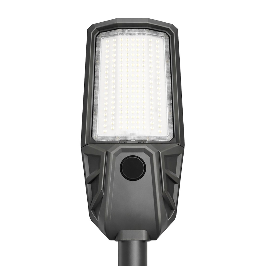 LED Dæmpbar gadelampe med sensor og solcellepanel KOBRA LED/400W/3,2V 24000 mAh IP65 antracit + fjernbetjening