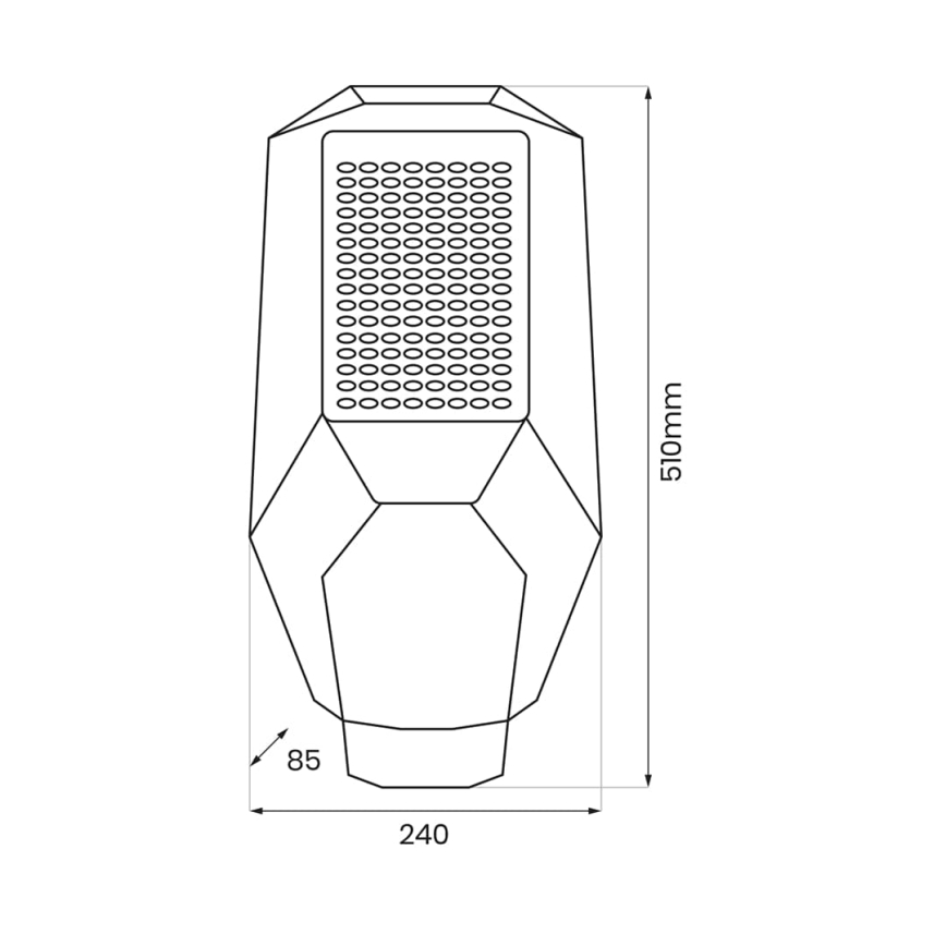 Dæmpbar LED-gadelampe med skumringssensor og solcellepanel LED/200W/20000 mAh 6500K IP65 grå