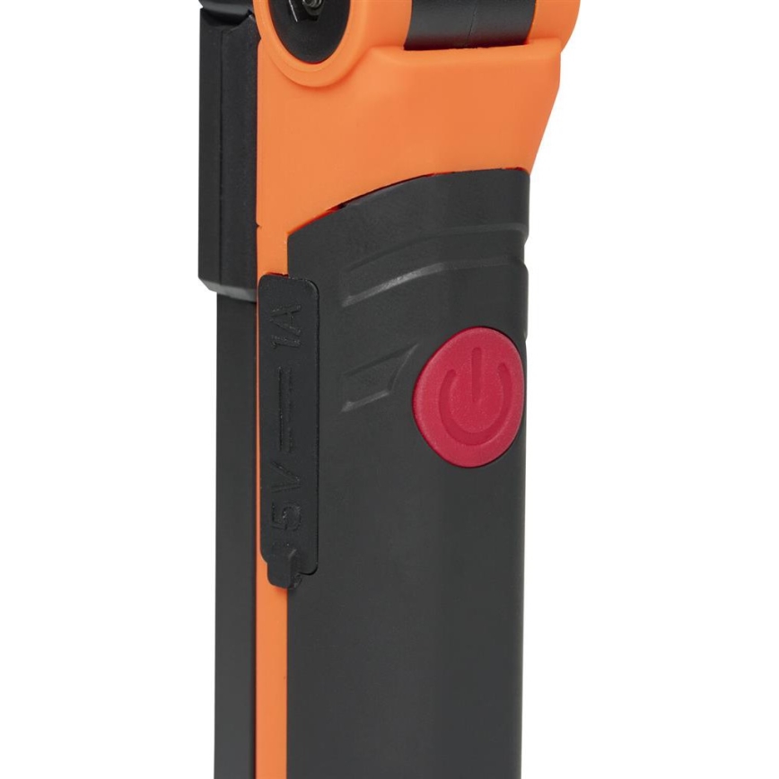 LED-dæmpbar genopladelig arbejdslygte LED/3W/5V 6500K 2000 mAh orange/sort