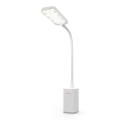 LED dæmpbar genopladelig berøringsbetjent fleksibel bordlampe med klemme LED/5W/1200 mAh hvid