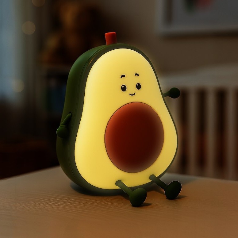 LED dæmpbar genopladelig berøringsbetjent natlampe til børn AVOCADO LED/1W/5V 1200 mAh