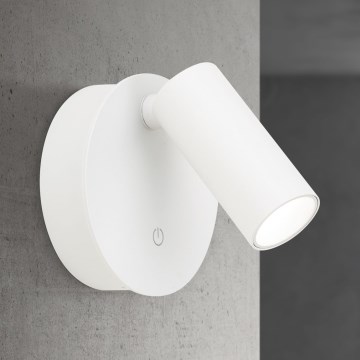 LED dæmpbar genopladelig berøringsbetjent vægspot LUXY LED/1W/5V 2200 mAh 2700/3000/4000K hvid