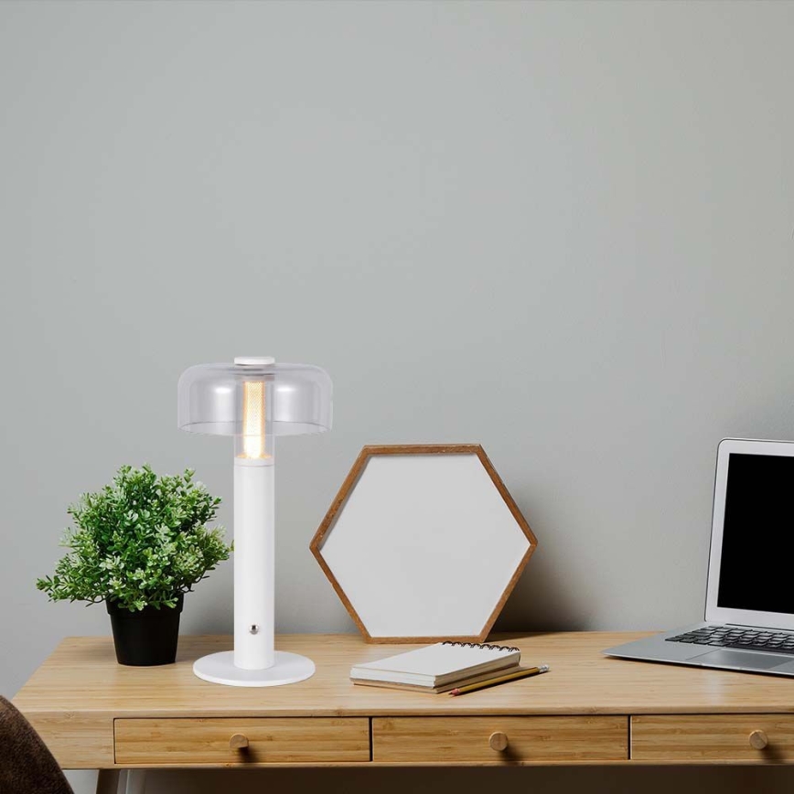 LED Dæmpbar Genopladelig Touch Bordlampe LED/1W/5V 3000K 1800 mAh Hvid
