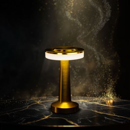 Dæmpbar genopladelig LED-bordlampe LONDON LED/2W/5V 2700K/4000K/6500K 400 mAh guld