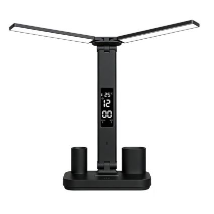 LED-dæmpbar genopladelig bordlampe NOBLITE P LED/5W/5V 3000/4000/6000K 2200 mAh sort