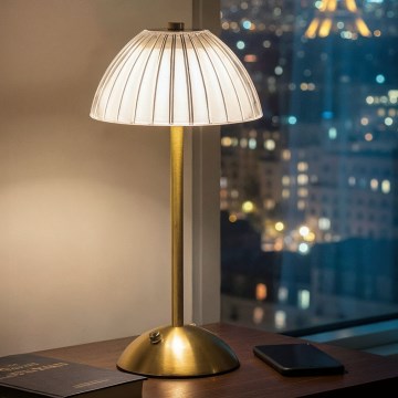 LED dæmpbar genopladelig bordlampe PARIS LED/2W/5V 2700K/4000K/6500K 800 mAh guld