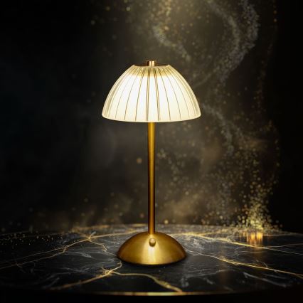 LED dæmpbar genopladelig bordlampe PARIS LED/2W/5V 2700K/4000K/6500K 800 mAh guld