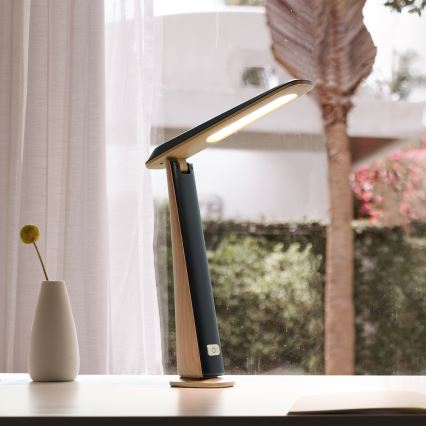 LED dæmpbar genopladelig bordlampe TOP LED/4W/5V 1800 mAh 3000/4000/5000K brun/sort