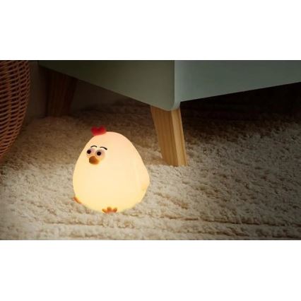 LED dæmpbar genopladelig natlampe til børn LED/1W/5V 3000K 800 mAh kylling