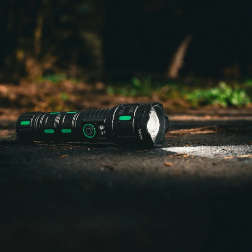 LED-dæmpbar genopladelig lommelygte med powerbank-funktion LED/20W/5V IP44 1200 lm 5000 mAh