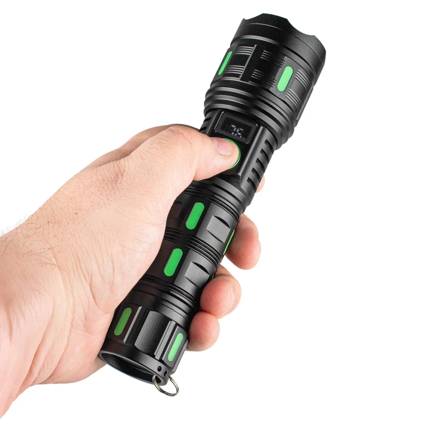 LED-dæmpbar genopladelig lommelygte med powerbank-funktion LED/20W/5V IP44 1200 lm 5000 mAh