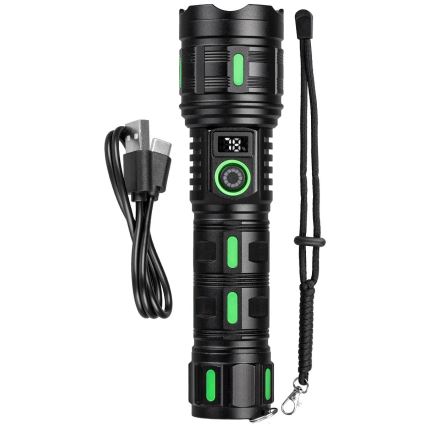 LED-dæmpbar genopladelig lommelygte med powerbank-funktion LED/20W/5V IP44 1200 lm 5000 mAh