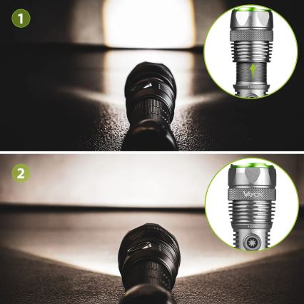 LED dæmpbar genopladelig lommelygte med powerbank-funktion LED/30W/5V IPX7 3000 lm 4000 mAh