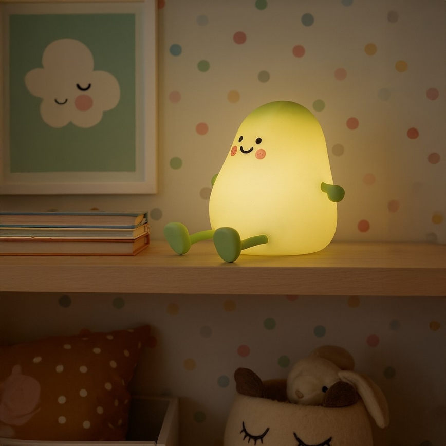 LED dæmpbar genopladelig berøringsbetjent natlampe til børn MANGO LED/2,5W/5V 800 mAh