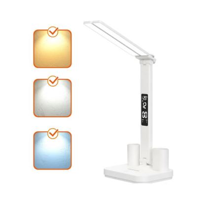 LED dæmpbar genopladelig skrivebordslampe NOBLITE P LED/5W/5V 3000/4000/6000K 2200 mAh hvid