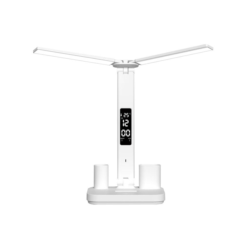 LED dæmpbar genopladelig skrivebordslampe NOBLITE P LED/5W/5V 3000/4000/6000K 2200 mAh hvid