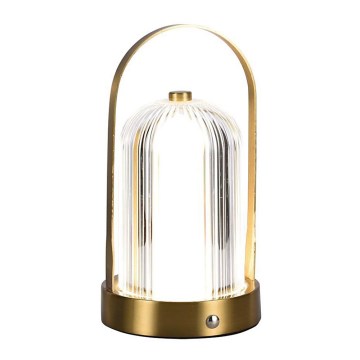 LED Dæmpbar genopladelig touch bordlampe LED/1W/5V 3000-6000K 1800 mAh guld