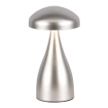 LED Dæmpbar Genopladelig Touch Bordlampe LED/1W/5V 3000-6000K 1800 mAh Sølv