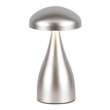 LED Dæmpbar Genopladelig Touch Bordlampe LED/1W/5V 3000-6000K 1800 mAh Sølv