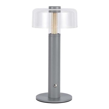 LED Dæmpbar genopladelig touch bordlampe LED/1W/5V 3000K 1800 mAh grå