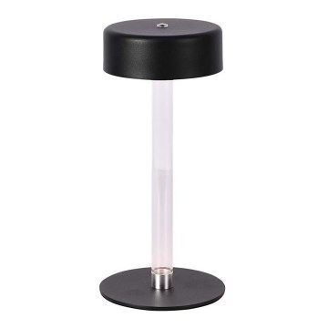 LED Dæmpbar genopladelig touch bordlampe LED/3W/5V 3000-6000K 2400 mAh sort