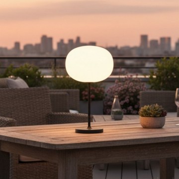 LED-dæmpbar genopladelig udendørs bordlampe VENEZIA LED/2W/5V 2700K IP54 4000 mAh sort
