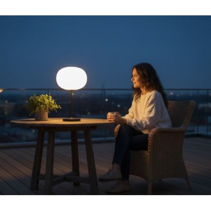 LED-dæmpbar genopladelig udendørs bordlampe VENEZIA LED/2W/5V 2700K IP54 4000 mAh sort