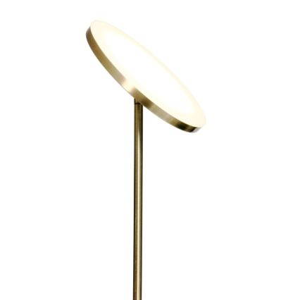 Dæmpbar LED-gulvlampe NORA LED/25W/230V 2200/3000/4000K + LED/5W 3000K guld + fjernbetjening