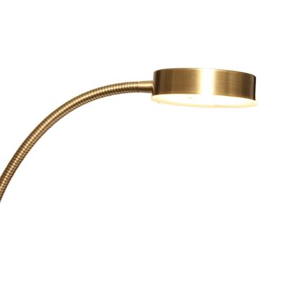Dæmpbar LED-gulvlampe NORA LED/25W/230V 2200/3000/4000K + LED/5W 3000K guld + fjernbetjening