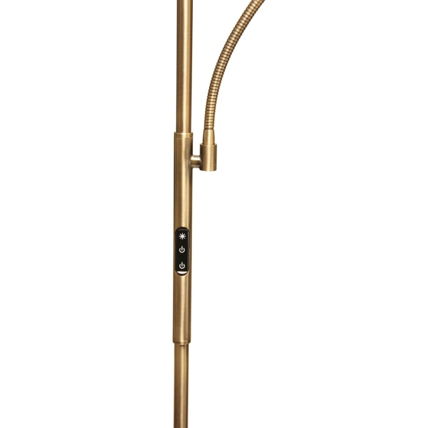 Dæmpbar LED-gulvlampe NORA LED/25W/230V 2200/3000/4000K + LED/5W 3000K guld + fjernbetjening