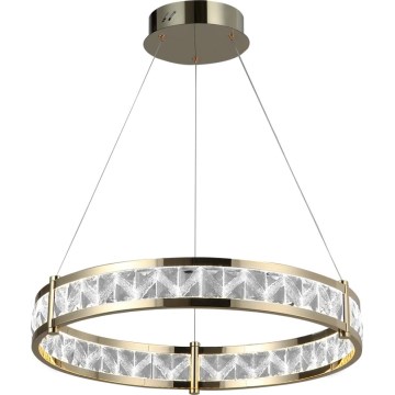 LED dæmpbar krystal-lysekrone med wireophæng ENRIQUE LED/40W//230V 3000-6000K Ø 60 cm + fjernbetjening