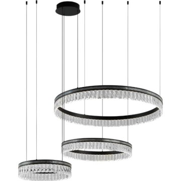 LED-dæmpbar krystal lysekrone med wireophæng THALIA LED/120W/230V 3000-6000K + fjernbetjening