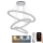 LED dæmpbar krystal lysekrone på kabel LED/210W/230V 3000-6500K sølv + fjernbetjening