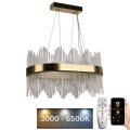 LED dæmpbar krystal lysekrone på kabel LED/70W/230V 3000-6500K + fjernbetjening