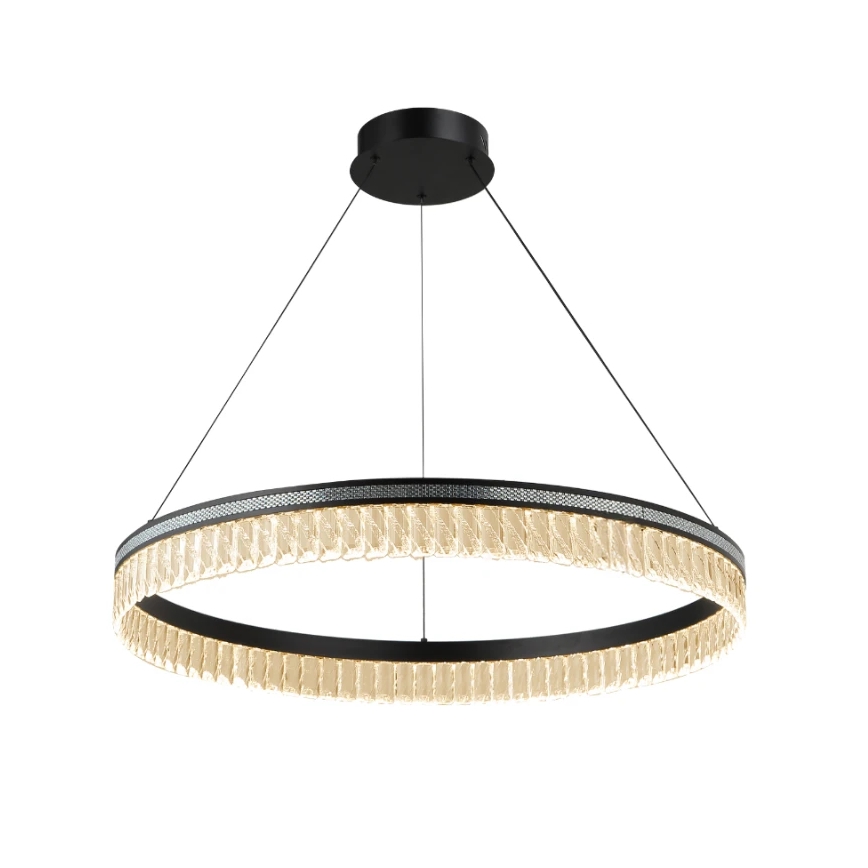 LED dæmpbar krystallysekrone på stålwire THALIA LED/55W/230V 3000-6000K Ø 80 cm + fjernbetjening