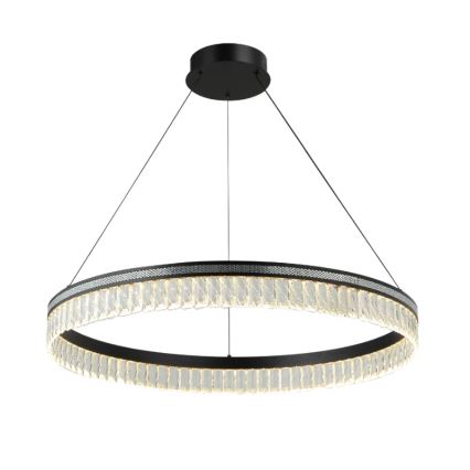 LED dæmpbar krystallysekrone på stålwire THALIA LED/55W/230V 3000-6000K Ø 80 cm + fjernbetjening