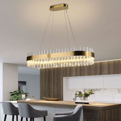 LED dæmpbar krystal lysekrone på kabel LED/45W/230V 3000-6500K + fjernbetjening