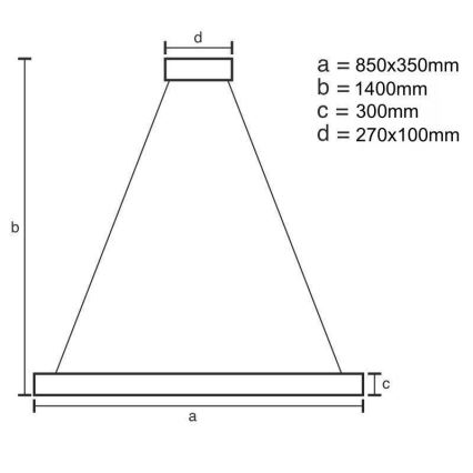 LED dæmpbar krystal lysekrone på kabel LED/90W/230V 3000-6500K + fjernbetjening